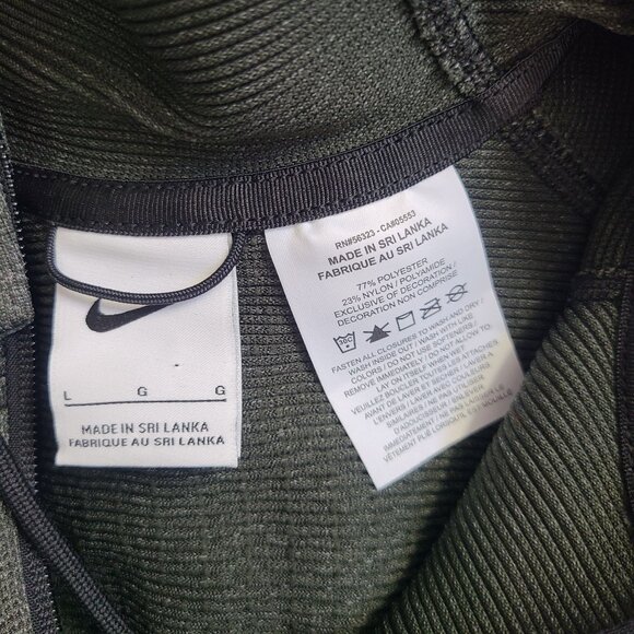 NEW Nike Womens Tech Fleece Kenya Hoodie Jacket CT4116-001 Size L Gray - Picture 3 of 4